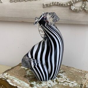 HANDBLOWN ART GLASS Zebra